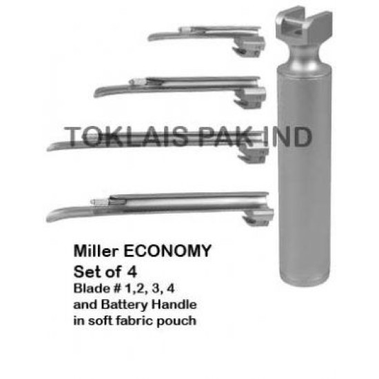 Laryngoscopes Miller Economy Set Of  4