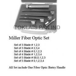 Laryngoscopes Miller Set Fiber Optic