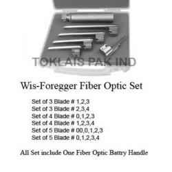 Laryngoscope Wis Foregger Set Fiber Optic